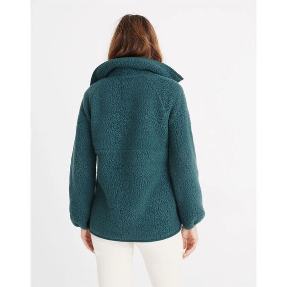 Madewell Women's Green Polartec Fleece Half-Zip Jacket Casual XXS - Picture 4 of 9